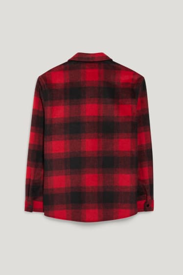 Clockhouse homme - CLOCKHOUSE - chemise - relaxed fit - col kent - à carreaux - rouge / noir