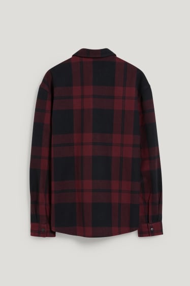 Clockhouse homme - CLOCKHOUSE - chemise - relaxed fit - col kent - à carreaux - rouge / noir