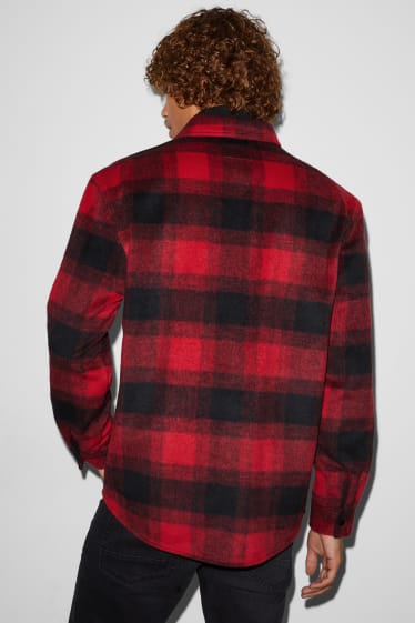 Clockhouse homme - CLOCKHOUSE - chemise - relaxed fit - col kent - à carreaux - rouge / noir