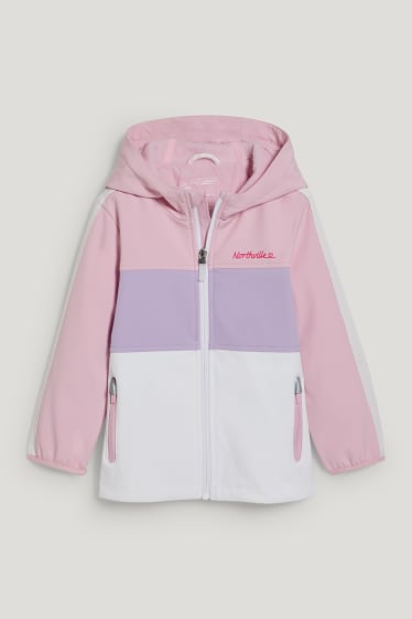 Toddler Girls - Softshelljacke mit Kapuze - rosa