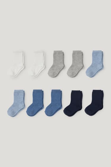 Bébé garçons - Lot de 10 - chaussettes bébé - bleu foncé