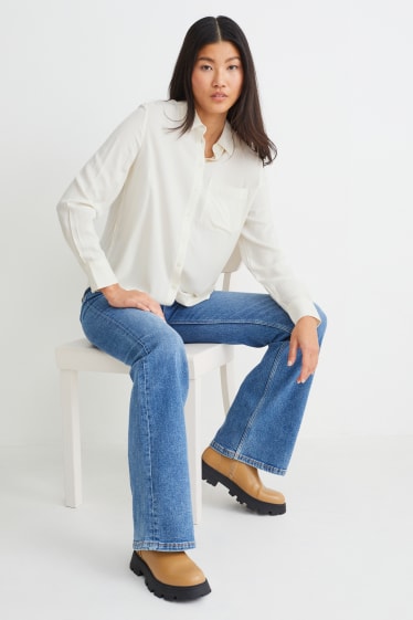 Damen - Bluse - cremeweiß