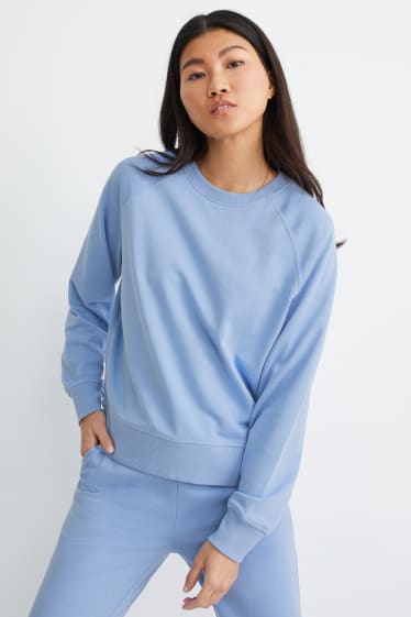 Damen - Basic-Sweatshirt - mit Bio-Baumwolle - hellblau
