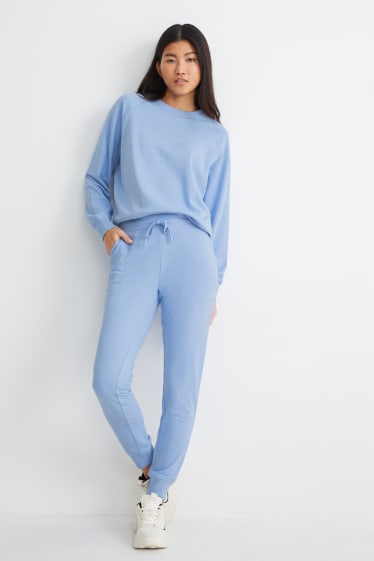 Damen - Basic-Sweatshirt - hellblau