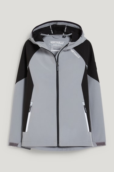 Nen - Jaqueta softshell amb caputxa - gris/negre