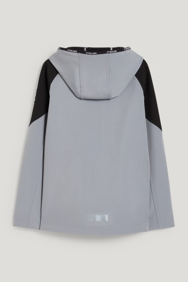Nen - Jaqueta softshell amb caputxa - gris/negre