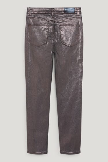Dona - Slim jeans - high waist - LYCRA® - brillant - bronze