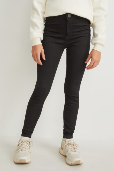 Filles - Jegging jean - noir