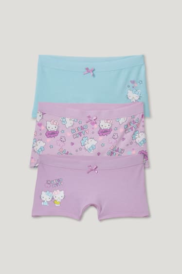Toddler Girls - Multipack 3 buc. - Hello Kitty - boxeri - roz / turcoaz
