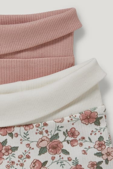 Baby Girls - Set van 2 - babybroek - crème wit