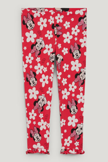 Nena petita - Minnie Mouse - leggings - flors - fúcsia