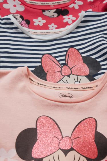Toddler Girls - Set van 3 - Minnie Mouse - jurk - wit / roze