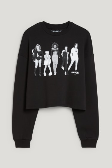 Clockhouse Girls - CLOCKHOUSE - Crop Sweatshirt - Spice Girls - schwarz