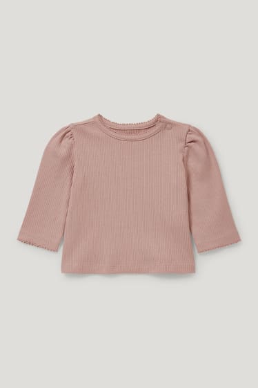 Baby Girls - Babyoutfit - 2-delig - gebloemd - roze