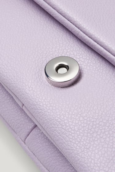 Femmes - Petit sac à bandoulière - similicuir - violet clair