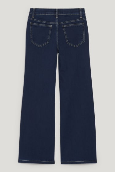 Kids Girls - Wide leg jeans - dżins-niebieski