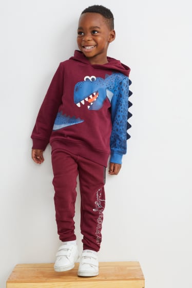 Online exclusive - Multipack of 2 - dinosaur - hoodie and long sleeve top - bordeaux