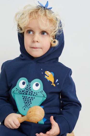 Garçons - Ensemble - sweat à capuche et pantalon de jogging - deux pièces - bleu foncé