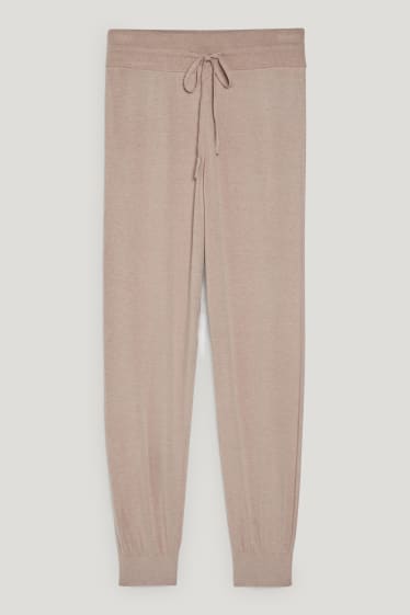 Donna - Pantaloni pigiama - grigio-marrone