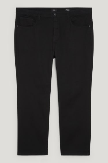 Pánské XL - Kalhoty - regular fit - černá