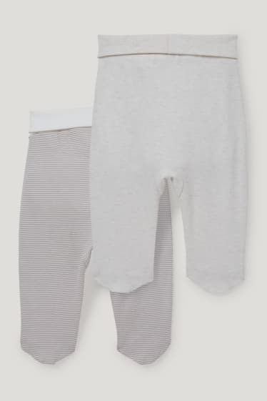 Baby Girls - Multipack 2 perechi - pantaloni bebeluși - maro deschis