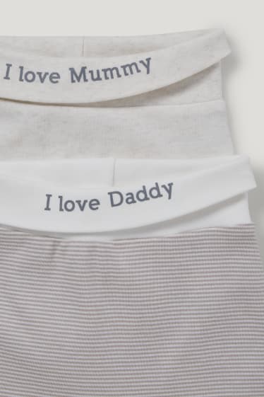 Baby Girls - Multipack 2 perechi - pantaloni bebeluși - maro deschis