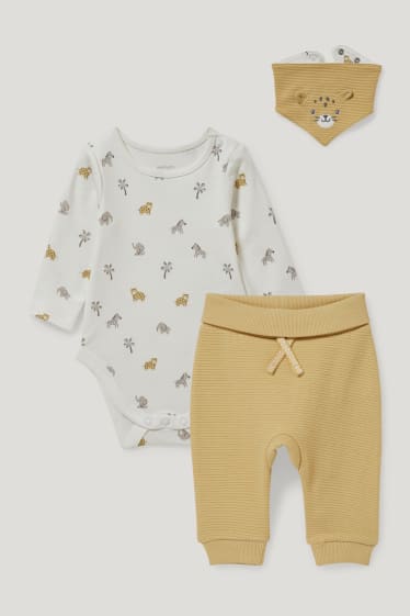 Baby Boys - Compleu bebeluși - 3 piese - alb-crem