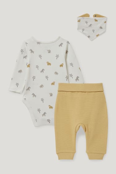 Baby Boys - Compleu bebeluși - 3 piese - alb-crem