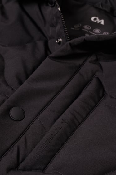 Heren - Gewatteerde jas - 4 Way Stretch - zwart