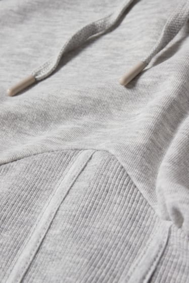 Clockhouse Girls - CLOCKHOUSE - cropped hoodie - light gray-melange