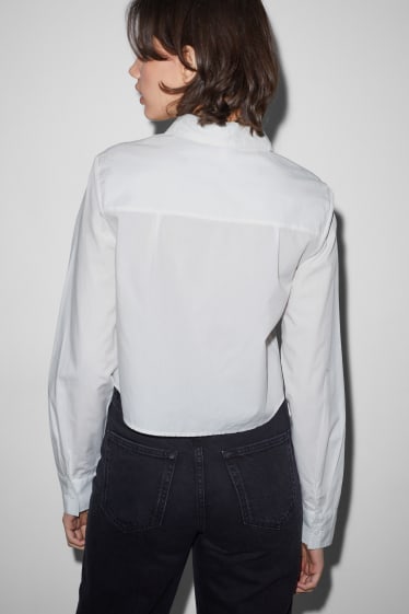 Clockhouse femme - CLOCKHOUSE - chemisier court - blanc