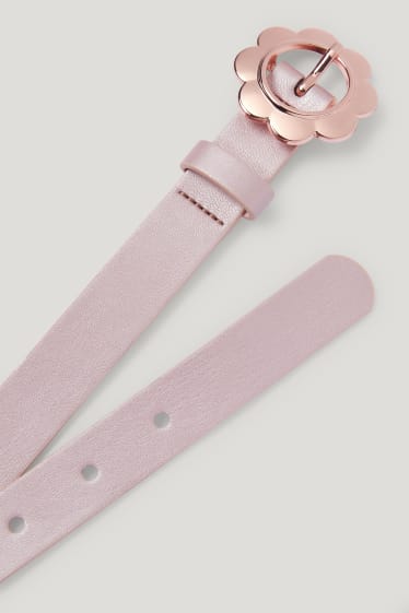 Toddler Girls - Cintura - similpelle - fucsia