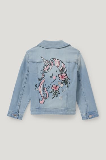 Toddler Girls - Einhorn - Jeansjacke - jeans-hellblau