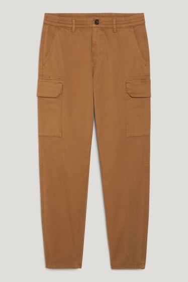 Bărbați - Pantaloni cargo - regular fit - maro deschis
