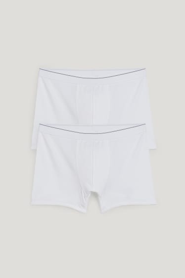 Uomo - Confezione da 2 - boxer aderenti - LYCRA® - bianco