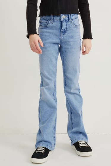 Niñas - Flare jeans - vaqueros - azul claro