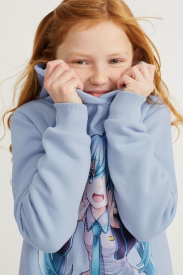 Kids Girls - Hatsune Miku - Hoodie - hellblau