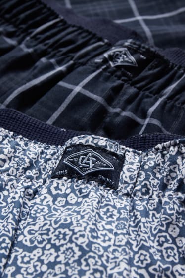 Herren XL - Multipack 2er - Boxershorts - gewebt - dunkelblau