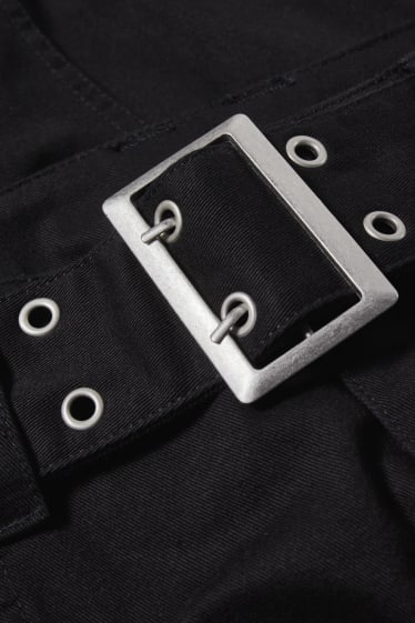 Clockhouse femme - CLOCKHOUSE - minijupe à ceinture - noir