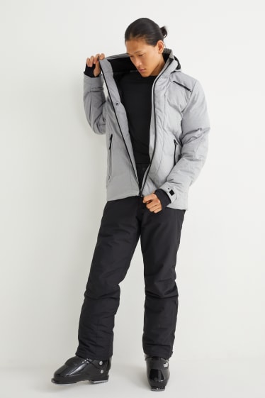 Hommes - Veste de ski à capuche - gris