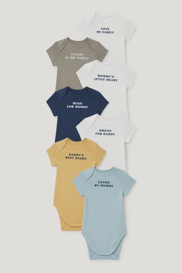 Bebés niños - Pack de 7 - bodies para bebé - azul oscuro