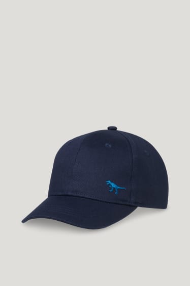 Garçons - Dinosaure - casquette de baseball - bleu foncé
