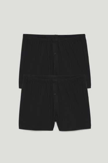 Uomo XL - Confezione da 2 - boxer - jersey - nero