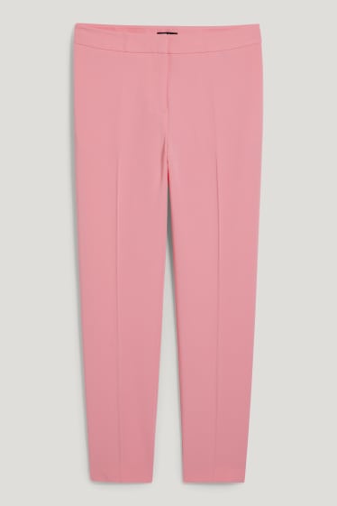 Damen - Business-Hose - Mid Waist - Regular Fit - rosa