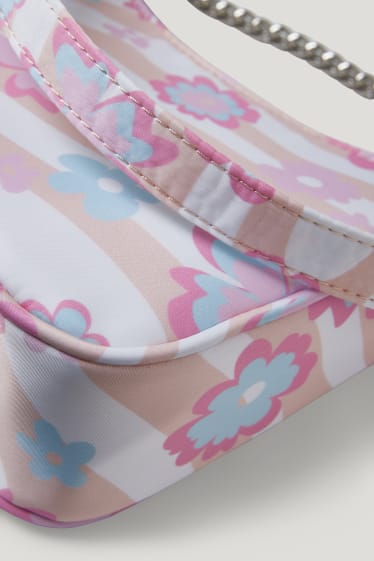 Clockhouse Girls - CLOCKHOUSE - kleine Schultertasche - geblümt - rosa