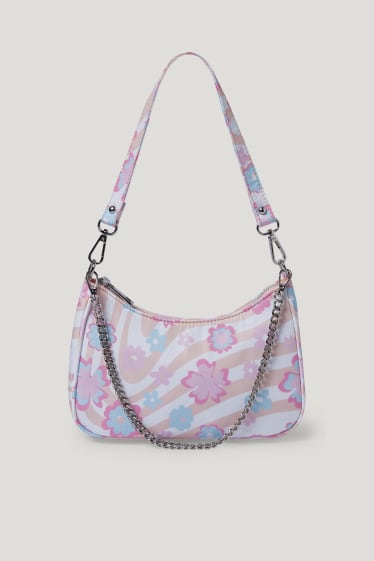 Clockhouse Girls - CLOCKHOUSE - kleine Schultertasche - geblümt - rosa