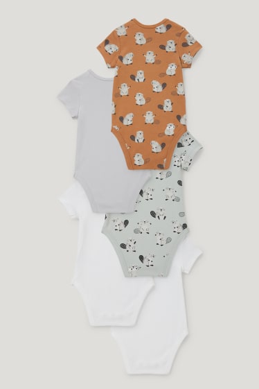 Baby Boys - Set van 5 - rompertje - biokatoen - wit