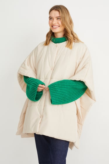Femmes - Poncho matelassé - beige