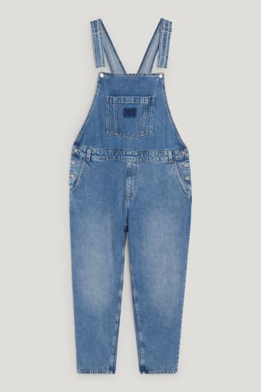 Femmes grandes tailles - CLOCKHOUSE - salopette en jean - jean bleu clair