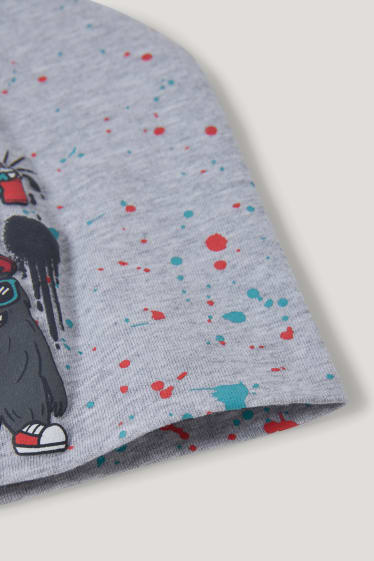 Nen petit - Dinosaure - gorra - gris clar jaspiat